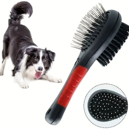 2-in-1 Double-Sided Pet Grooming Brush – For Dogs & Cats, Shedding & Detangling
