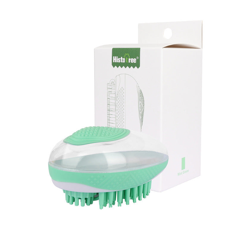 Silicone SPA Grooming Brush with Built-in Shampoo Chamber