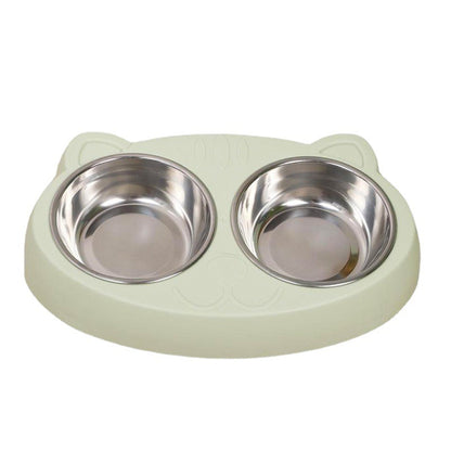 Double Elevated Pet Bowls – Non-Slip Stainless Steel Food & Water Set (Fast Shipping)