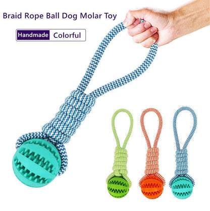 Treat Rope™ Interactive Chew Toy – Durable Rope with Treat-Fillable Ball for Dogs