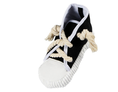 Colorful Canvas Sneaker Chew Toy – With Built-In Squeaker