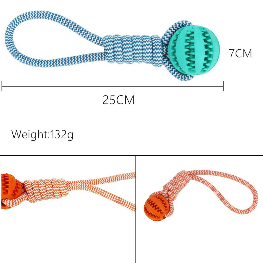 Treat Rope™ Interactive Chew Toy – Durable Rope with Treat-Fillable Ball for Dogs