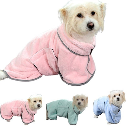 Quick-Dry Pet Bathrobe – Absorbent Towel Wrap for Dogs & Cats