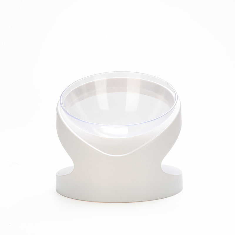 ErgoLift™ Elevated Cat Bowl – Transparent Tilted Design