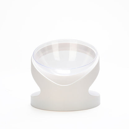 ErgoLift™ Elevated Cat Bowl – Transparent Tilted Design