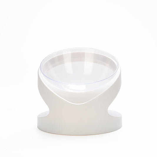 ErgoLift™ Elevated Cat Bowl – Transparent Tilted Design