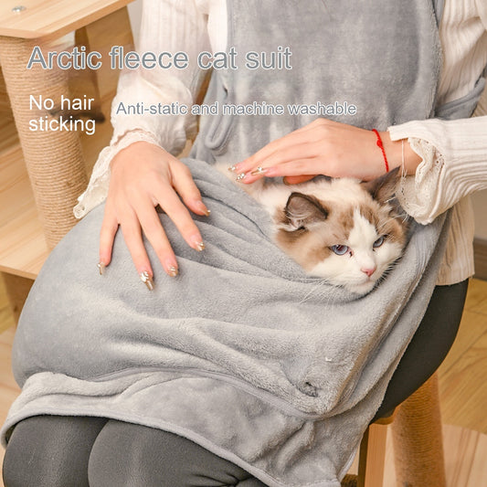 Beijrog™ Pet Cuddle Suit – Cozy Holding Blanket with Front Pocket