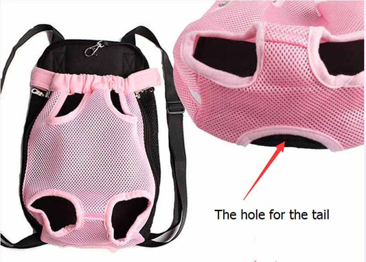 Chic Breathable Pet Travel Carrier – Front & Back Chest Bag