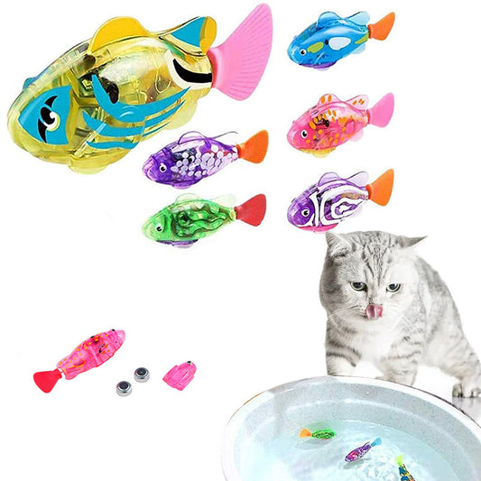 LED Electric Swimming Fish Toy – Interactive Water Fun for Cats & Kids