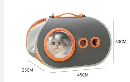 Capsule Bubble Pet Carrier – Space Pod for Cats and Small Dogs