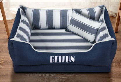 Chic Teddy Fabric Small Pet Bed – Removable & Washable Comfort for All Seasons