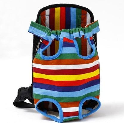 Chic Breathable Pet Travel Carrier – Front & Back Chest Bag