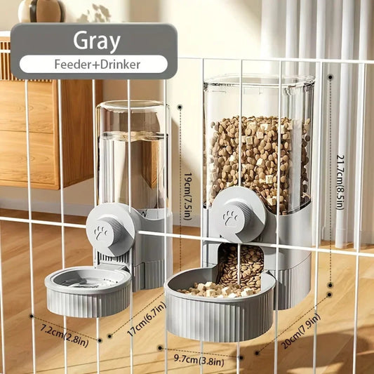 Feast n Sip™ Duo Feeder – Space-Saving Bowl & Bottle for Small Pets (Fast Shipping)