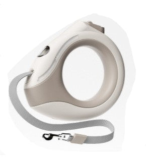 Luminous Ring Retractable Dog Leash – 3M Light-Up Grip Design