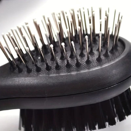 2-in-1 Double-Sided Pet Grooming Brush – For Dogs & Cats, Shedding & Detangling