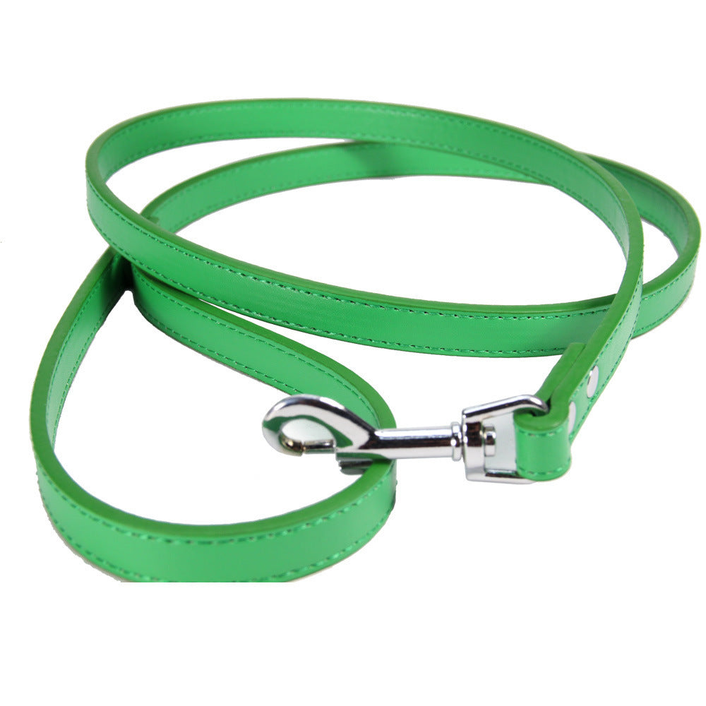 Minimalist PU Leather Pet Leash – Sleek & Durable Walk Companion