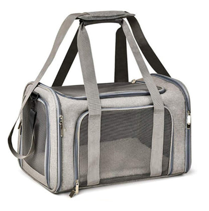 Voyager Linen Pet Carrier – Dual-Handle Travel Tote
