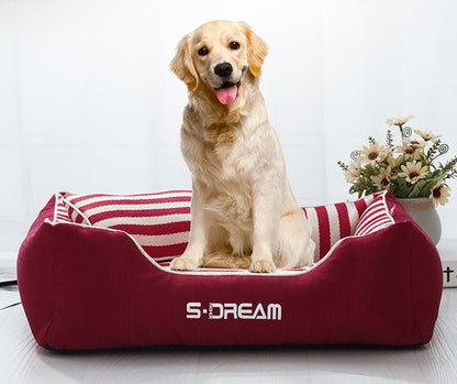 Amalfi Striped Pet Nest – Removable & Washable