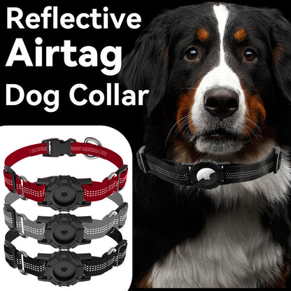 Reflective Anti-Lost Pet Collar – Sleek, Secure & AirTag-Ready