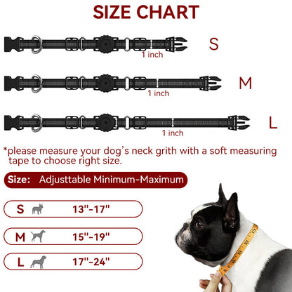 Reflective Anti-Lost Pet Collar – Sleek, Secure & AirTag-Ready