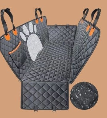 Luxury Quilted 3-in-1 Pet Travel Car Mat – Waterproof, Foldable & Machine Washable