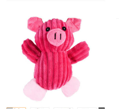 Plush Squeaky Animal Dog Toy – Adorably Durable Pet Playmate