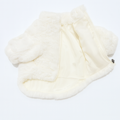 Maison Faux Fur Luxe Coat – Elegant Winterwear for Stylish Pets