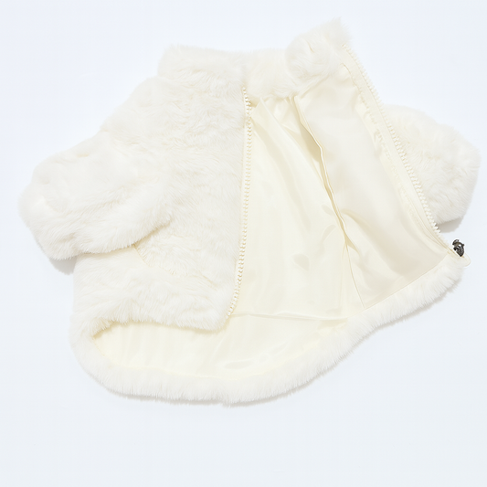 Maison Faux Fur Luxe Coat – Elegant Winterwear for Stylish Pets