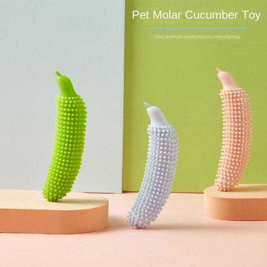 Chew-Proof Cucumber Dog Toy – Interactive Teething Relief with Vibrant Style