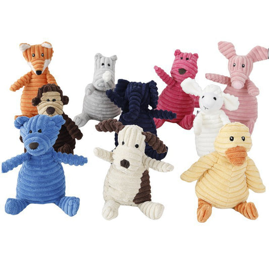 Plush Squeaky Animal Dog Toy – Adorably Durable Pet Playmate