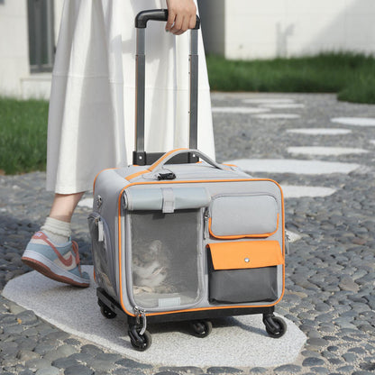 3-in-1 Pet Carrier – Convertible Trolley, Backpack & Shoulder Bag for Travel