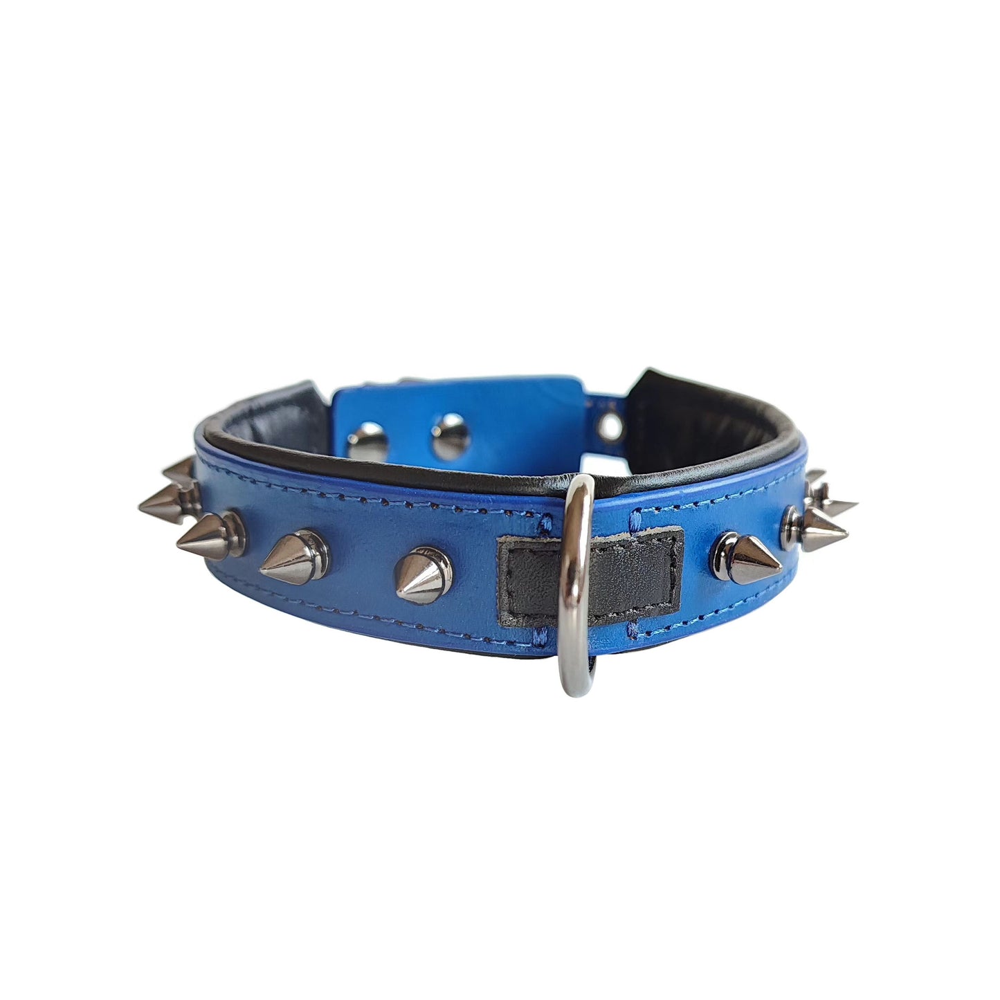 Spiked Leather Dog Collar – Rugged Style with Rivet Detail