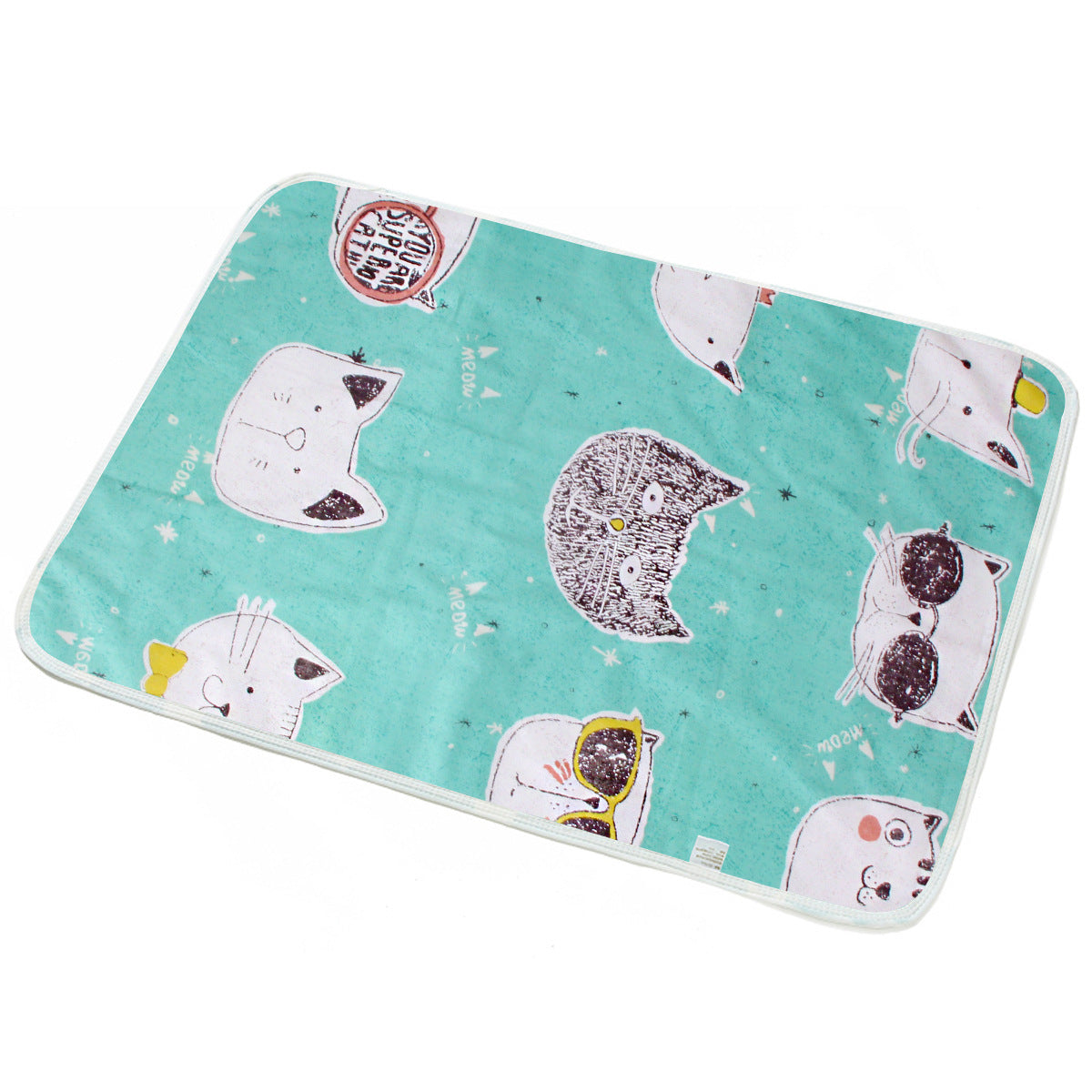 Stylish Cartoon Pet Pad – Washable Cotton Waterproof Mat