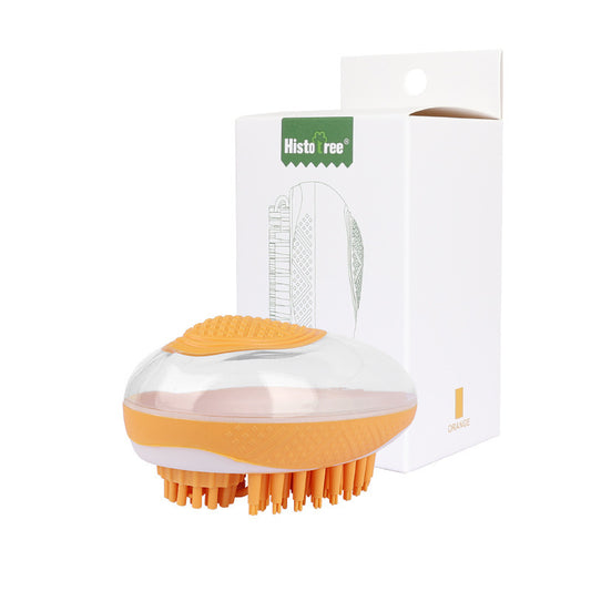 Silicone SPA Grooming Brush with Built-in Shampoo Chamber