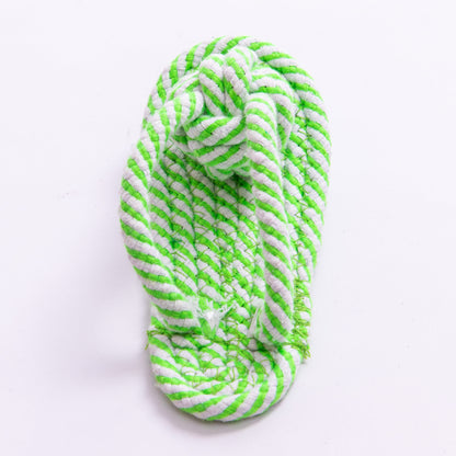 Mini Slipper Chew Toy – Multicolor Cotton Rope for Small Pets