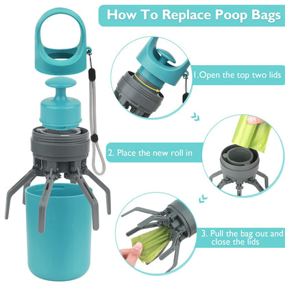CleanClaw™ Portable Dog Poop Scooper – Built-in Bag Dispenser