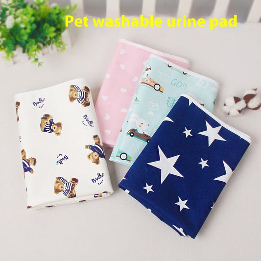 Stylish Cartoon Pet Pad – Washable Cotton Waterproof Mat