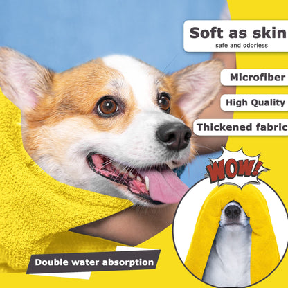 Soft Microfiber Pet Drying Towel – Super Absorbent & Quick-Dry Robe