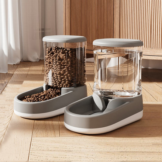 Elegant Automatic Pet Water and Food Dispensers Set – Stylish Hydration for Cats & Dogs