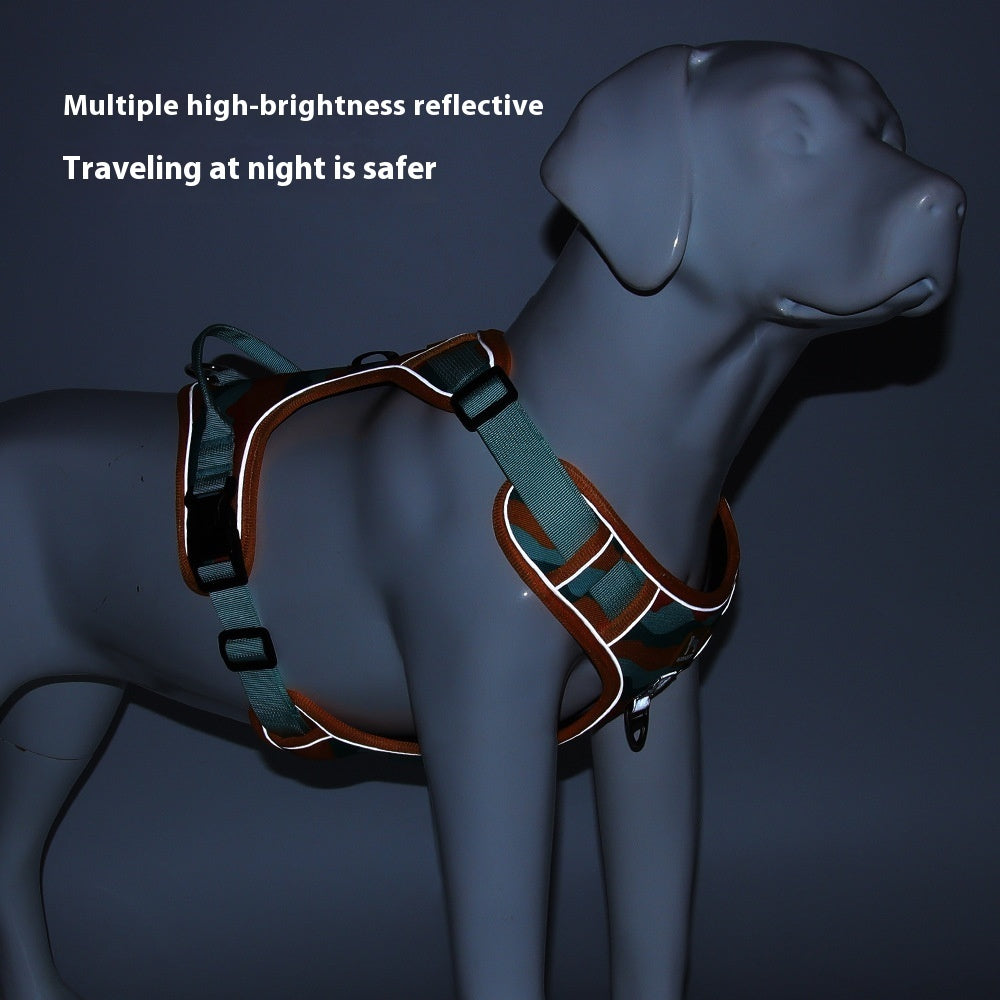 StrideSafe™ Reflective Dog Harness – Secure, Padded & Built-In Handle for Everyday Walks