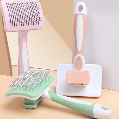 GroomPro: Self-Cleaning Slicker Brush for Dogs & Cats (Fast Shipping)