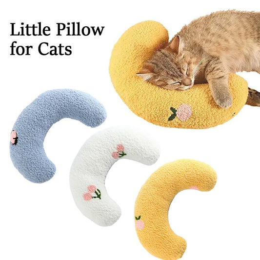 2 or 3pcs Crescent Calming Pet Pillow – Plush Neck Support for Small Dogs & Cats (Offer Inside!)