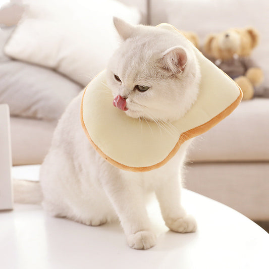 Plush Avocado & Toast Cat Headgear – Soft Protective Collar with a Playful Twist
