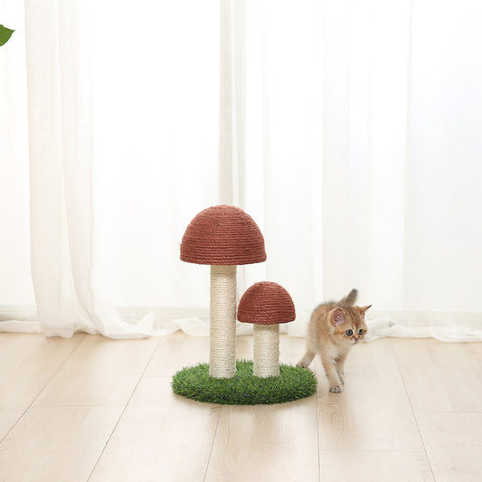 Whimsical Mushroom Cat - High Quality - Scratcher Lawn Set