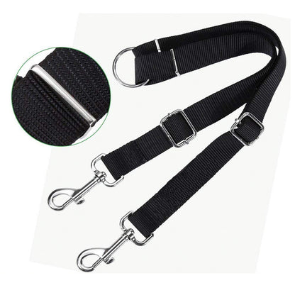 2-in-1 Dual Dog Leash – Tangle-Free Nylon Split Lead
