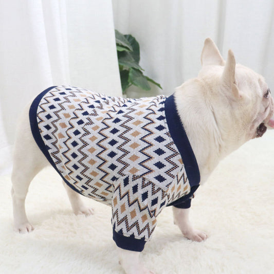 Chic Knit Cardigan Sweater for Stylish Pets