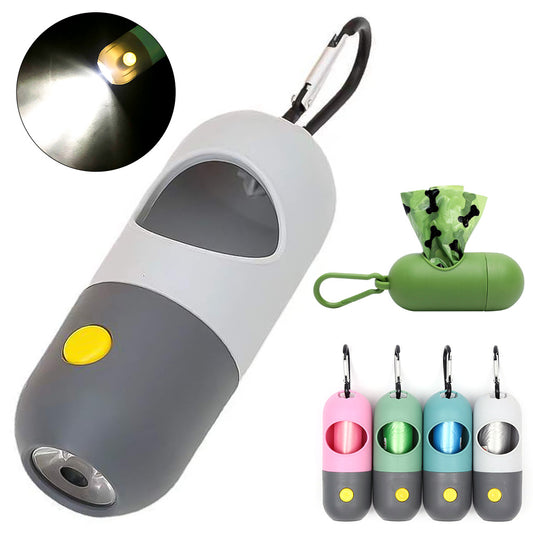 LED Pet Waste Bag Dispenser – Leakproof & Travel-Ready